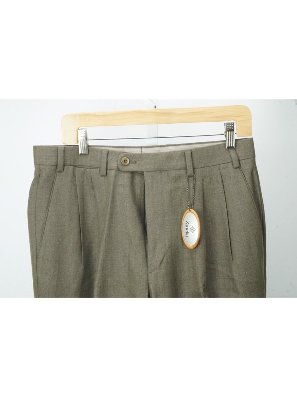 Zanella Johnny Brown Woven Wool Mens Dress Pants Sz 56 EU BRAND NEW
